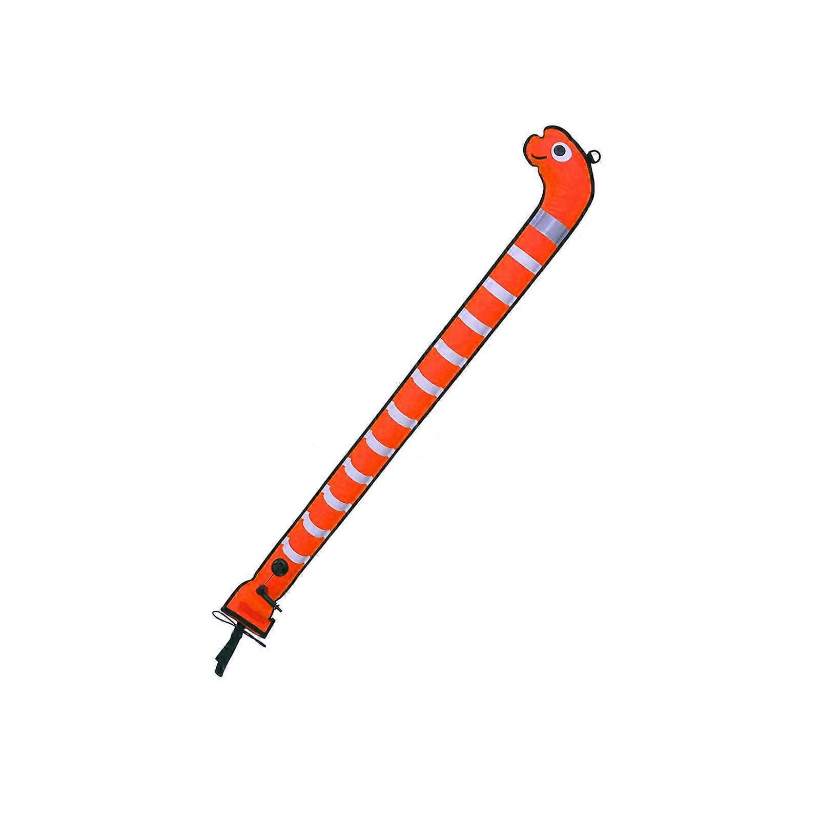 Kids Pool Float with Cartoon Anguilla Plan 70.87x5.91in Permanent Polyamide Float Swimming Stability Assistant  Orange