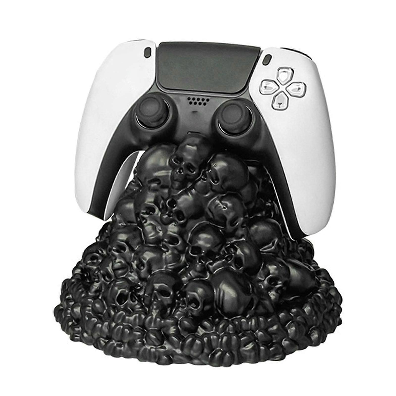 Artistic Skeleton Game Accessory Holder Shockproof Rubber Base Multiple Storage Solution Modern Gaming Room Decoration Piece Multicolor