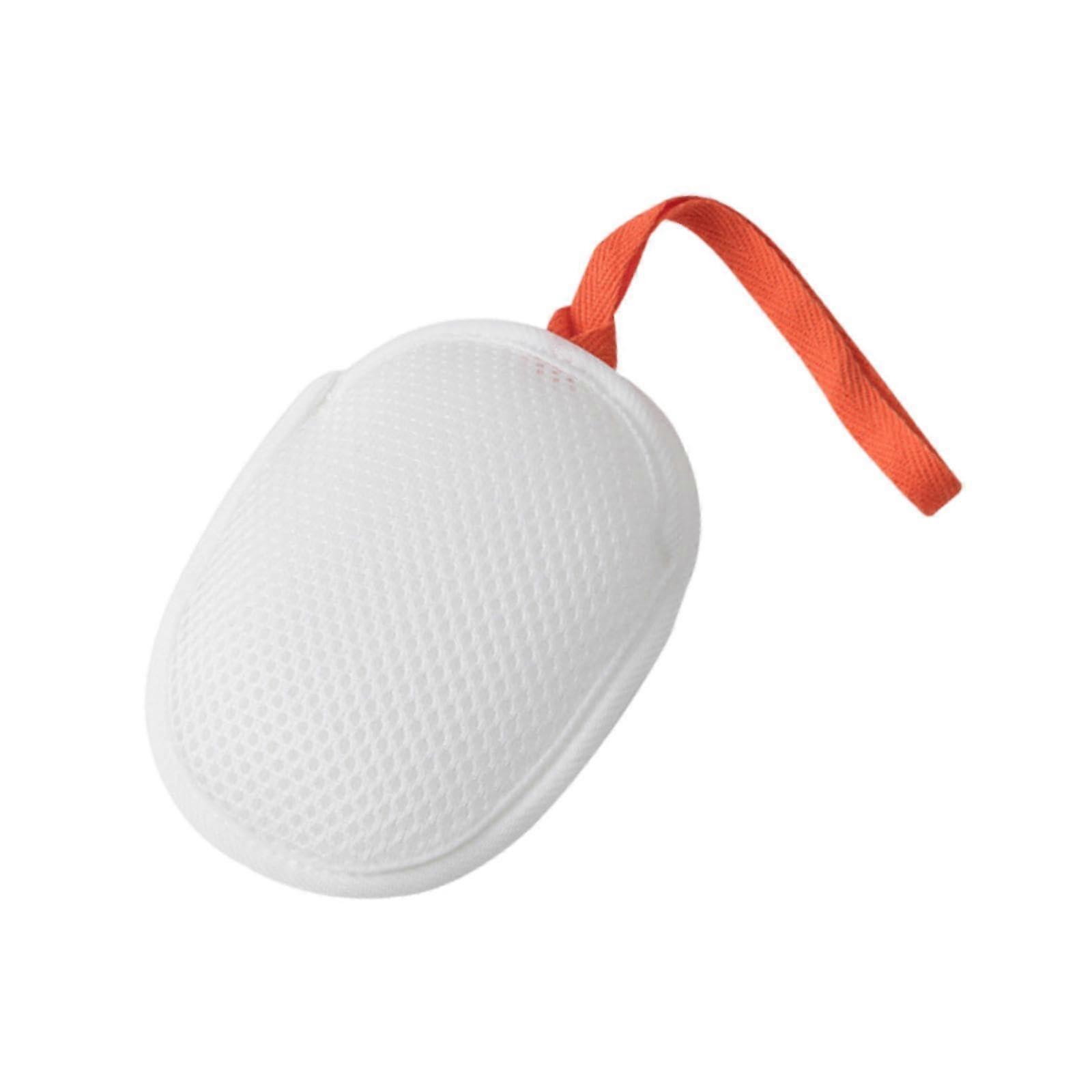 Mesh Soap Saver Bag with Drawstring for Shower Exfoliating, Travel and Gym Hanging Use, White