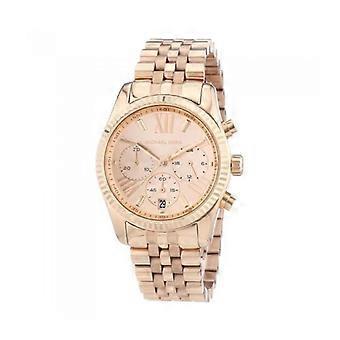 Horloge - Michael Kors - MK5569 - Goud en zwart - Staal - Waterdicht tot 5 ATM