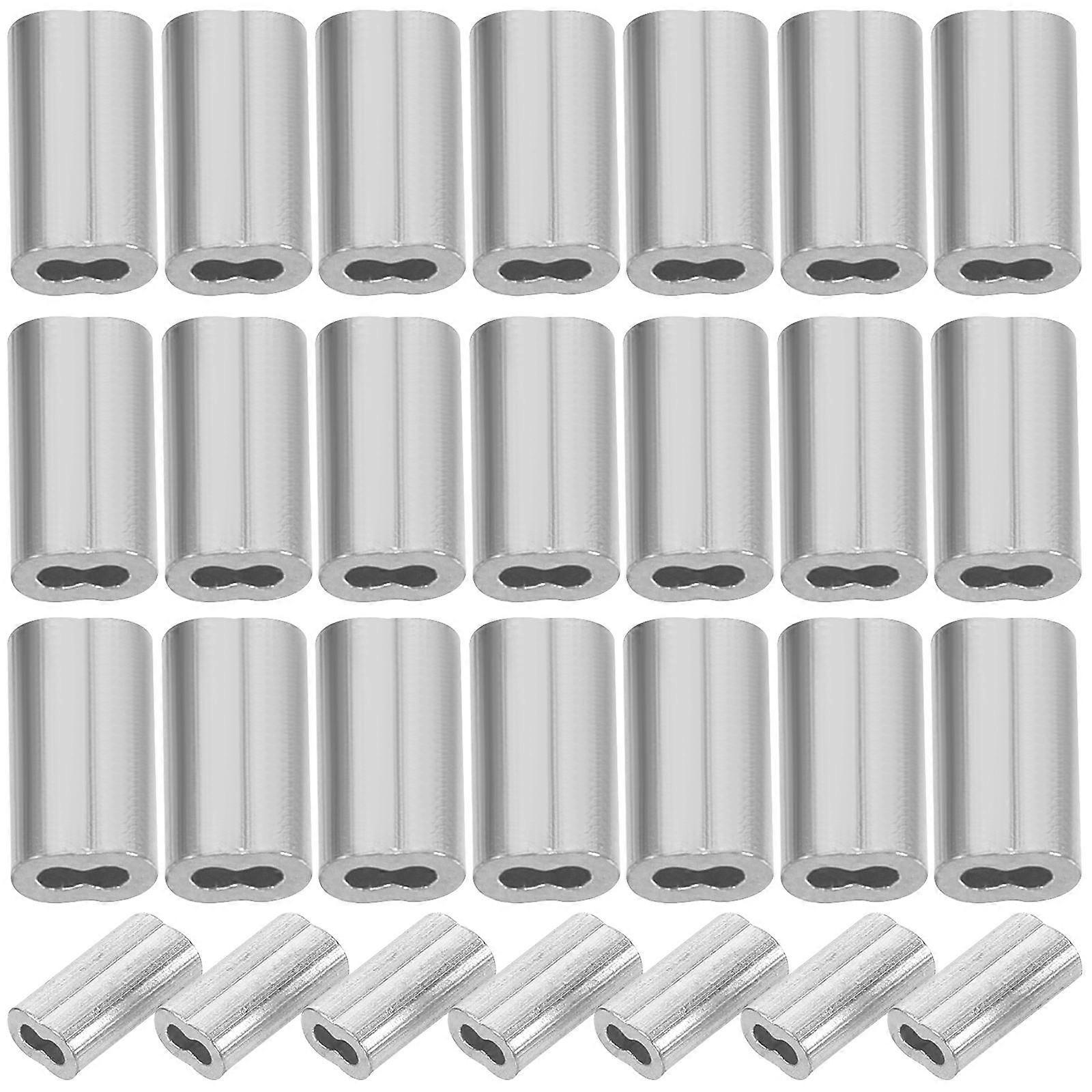 100 stk kabelkrymper Aluminium Krymping Ermer Krymping Loop Ermer Wire Rope Crimping Tool