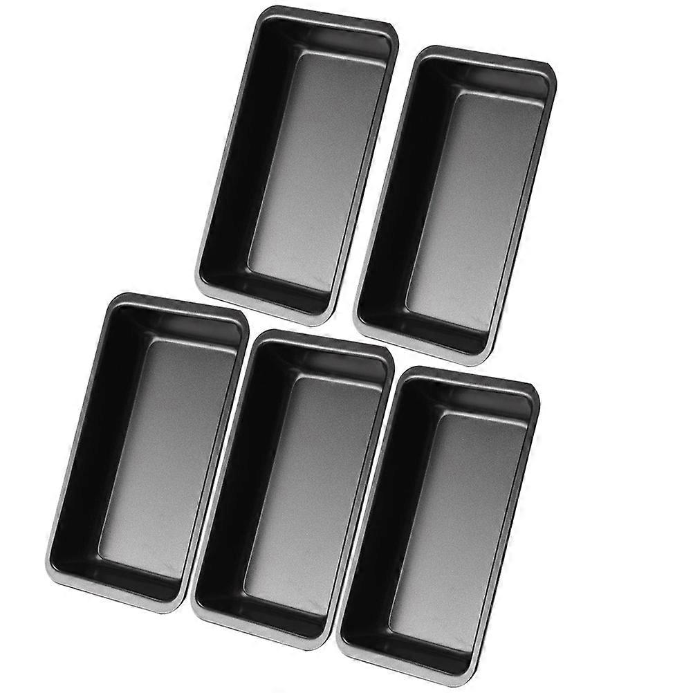 Corrugated Baking Pan Toast Box Non Stick Baking Tray Professionals 6 Inches Rectangular 5Pcs