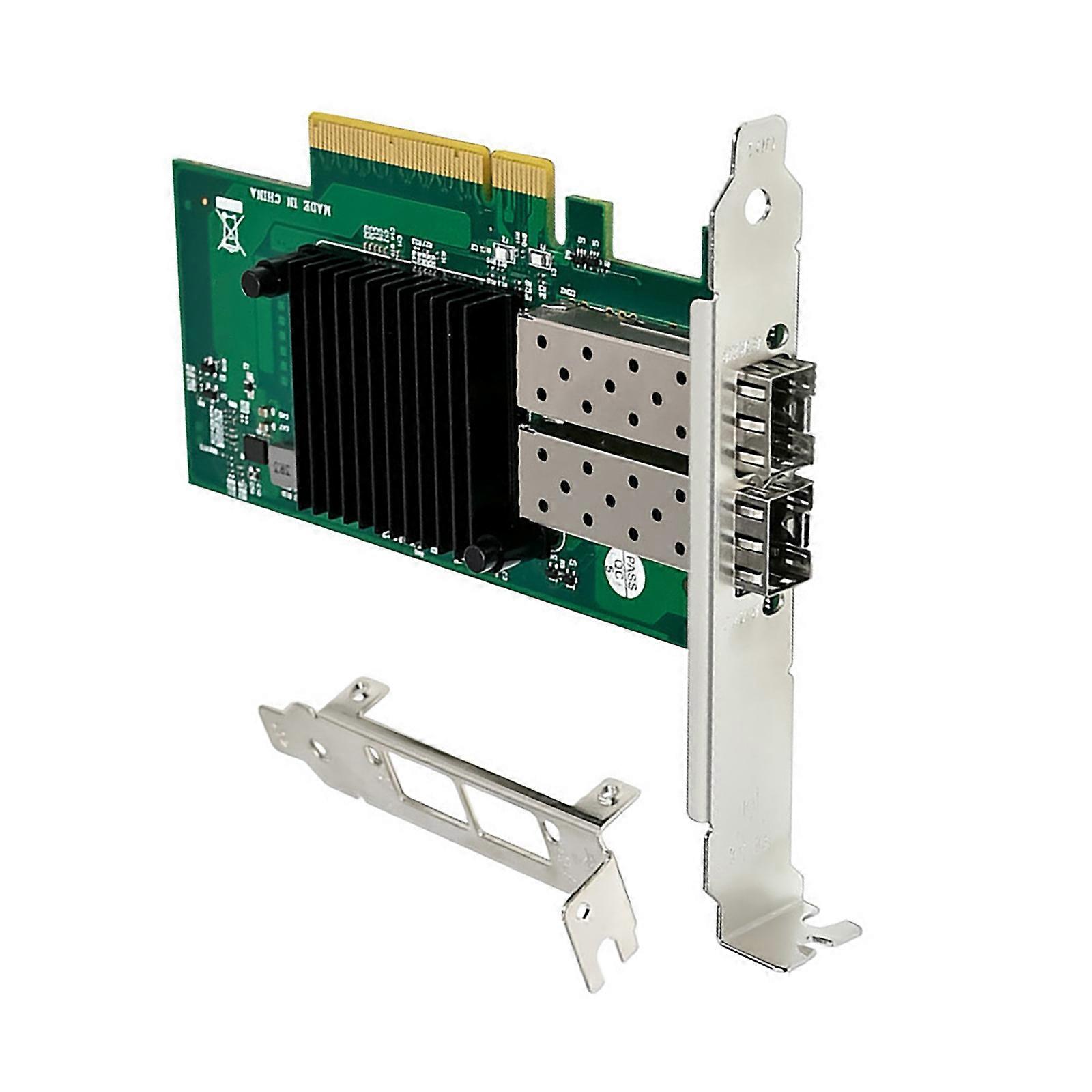 X520-DA2 10Gb Networking Card with 82599ES Chip Double/Single SFP+ Port PCIE X8 X4 Ethernet Adapters for Dekstop Multicolor