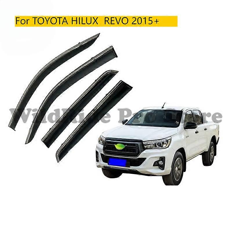 Applicable to+ Window Visor Deflector Rain Guard Sun Shield for TOYOTA HILUX  REVO 2015+