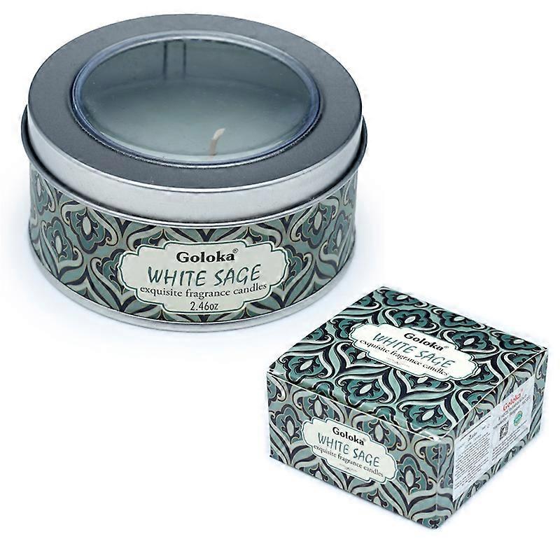 Goloka Wax Candle Tin - White Sage 1 Pack