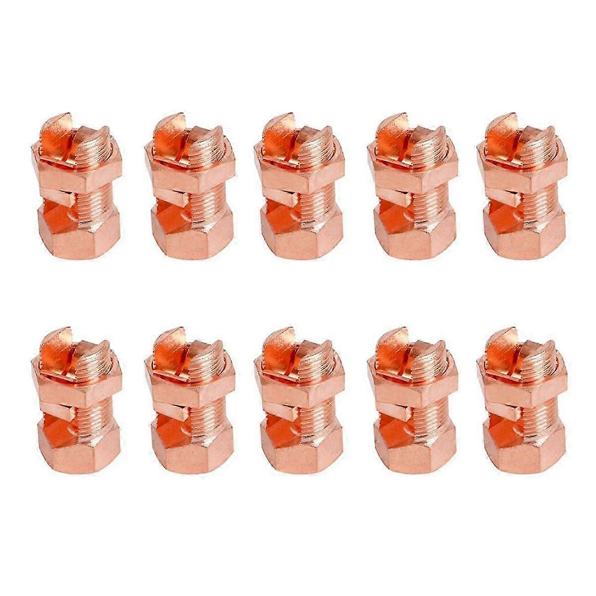 10Pcs Electrical Grounding Split Bolt Connector for Earth Bonding