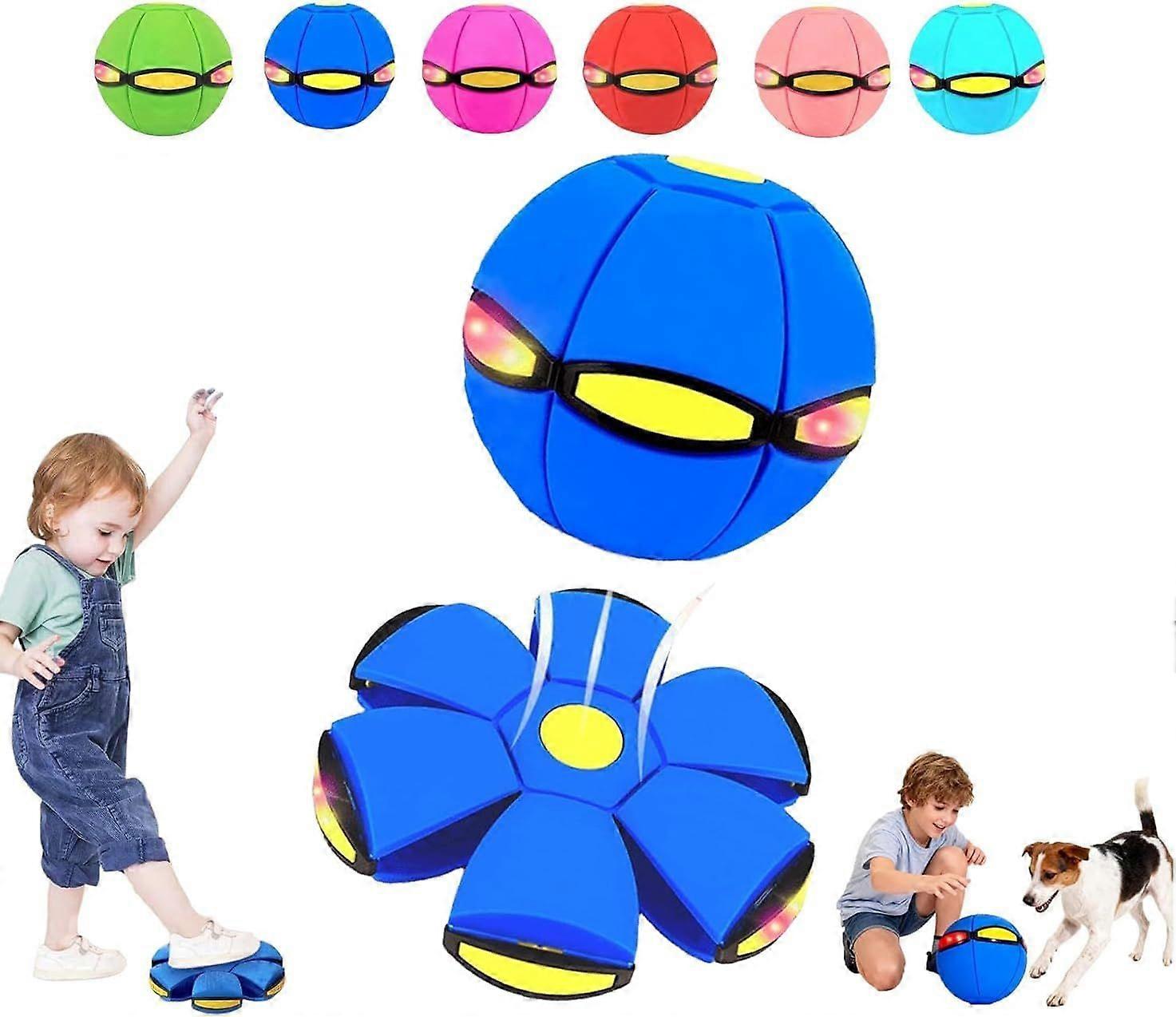 unique The Magic Ball, Children's Bouncing Ball Magic Ball, Magic Flying Saucer, Parent-Child Interaction with 6 Light, Dual Form Freely Switchable