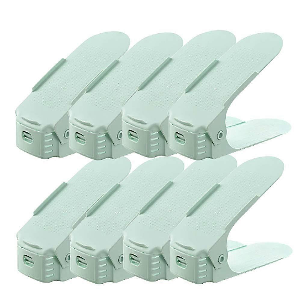 Shoe Rack SpaceSaving Double Layer Plastic Shoe Organizer with Adjustable Angle NonSlip Support 25x9x6cm Color G