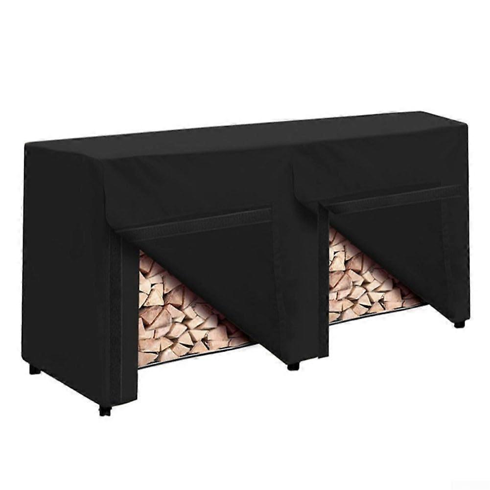 Outdoor Firewood Log Storage Rack Cover With Waterproof PU Coating For 8ft4ft Adjustable Drawstring Ventilation Design L