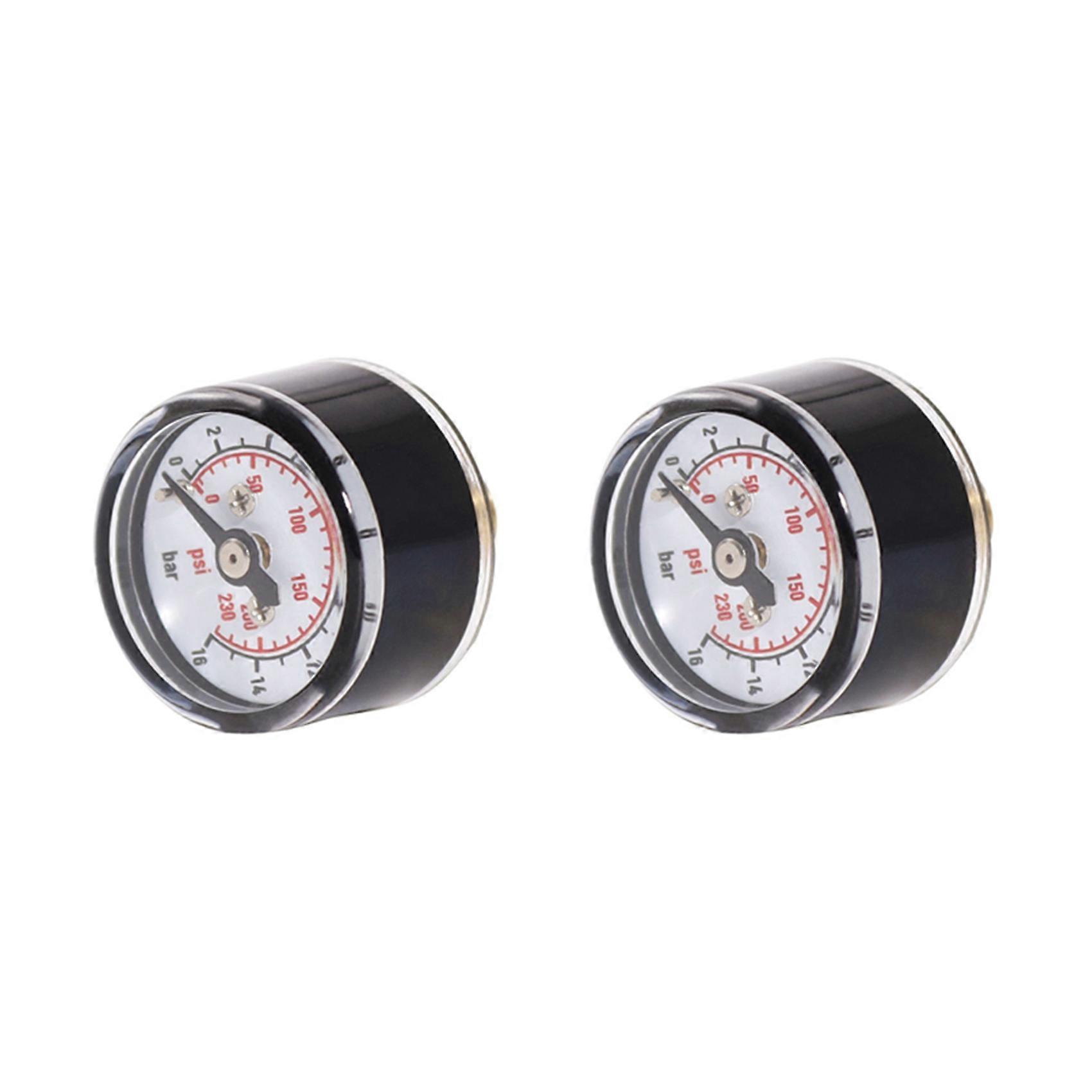 2X Scuba Diving PCP Air Mini Micro-Pressure Gauge Manometer Manometer 16Bar,1/8 NPT Thread