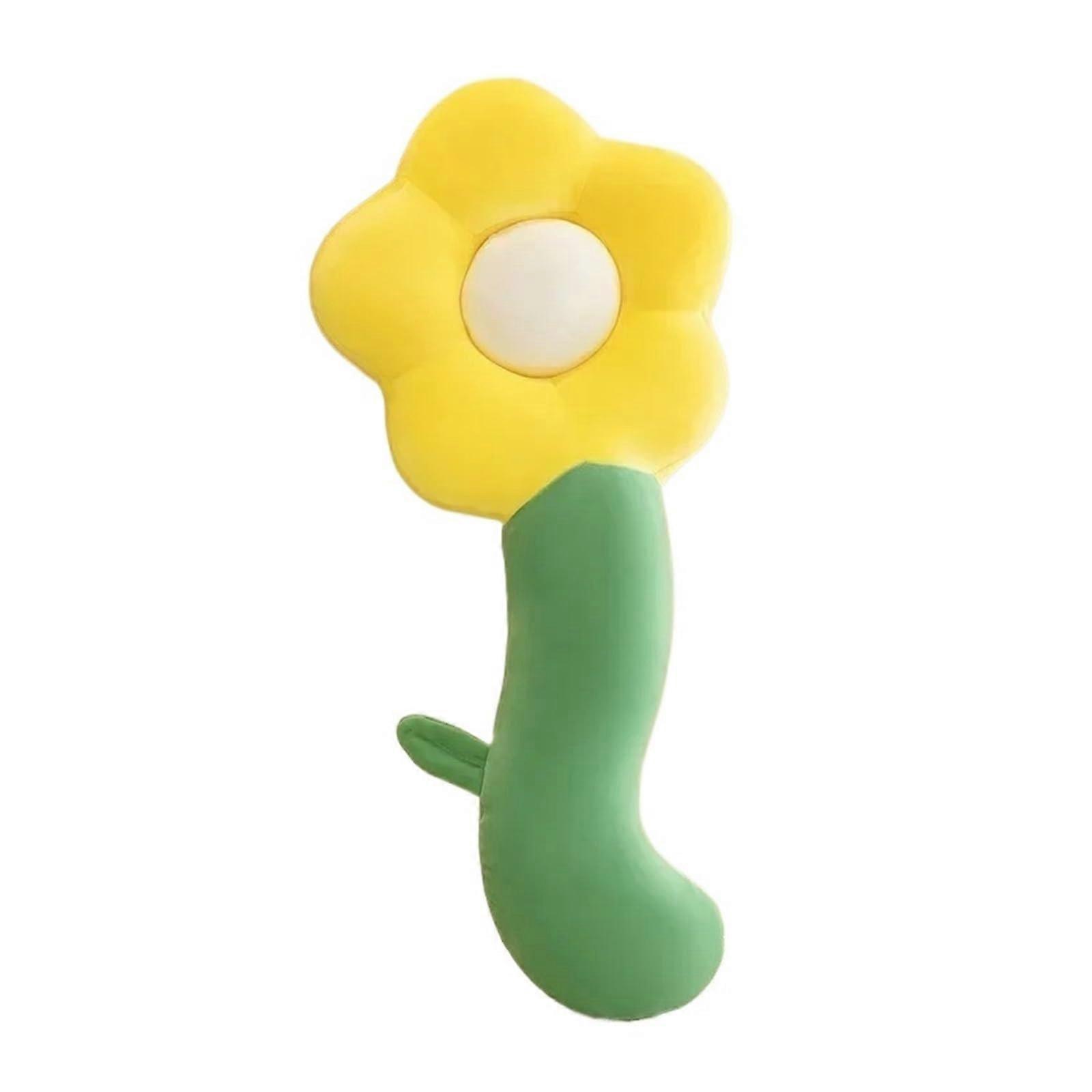 Large Sunflower Plush Body Pillow 50cm with Adjustable Plush Filling and Ergonomic Neck Support