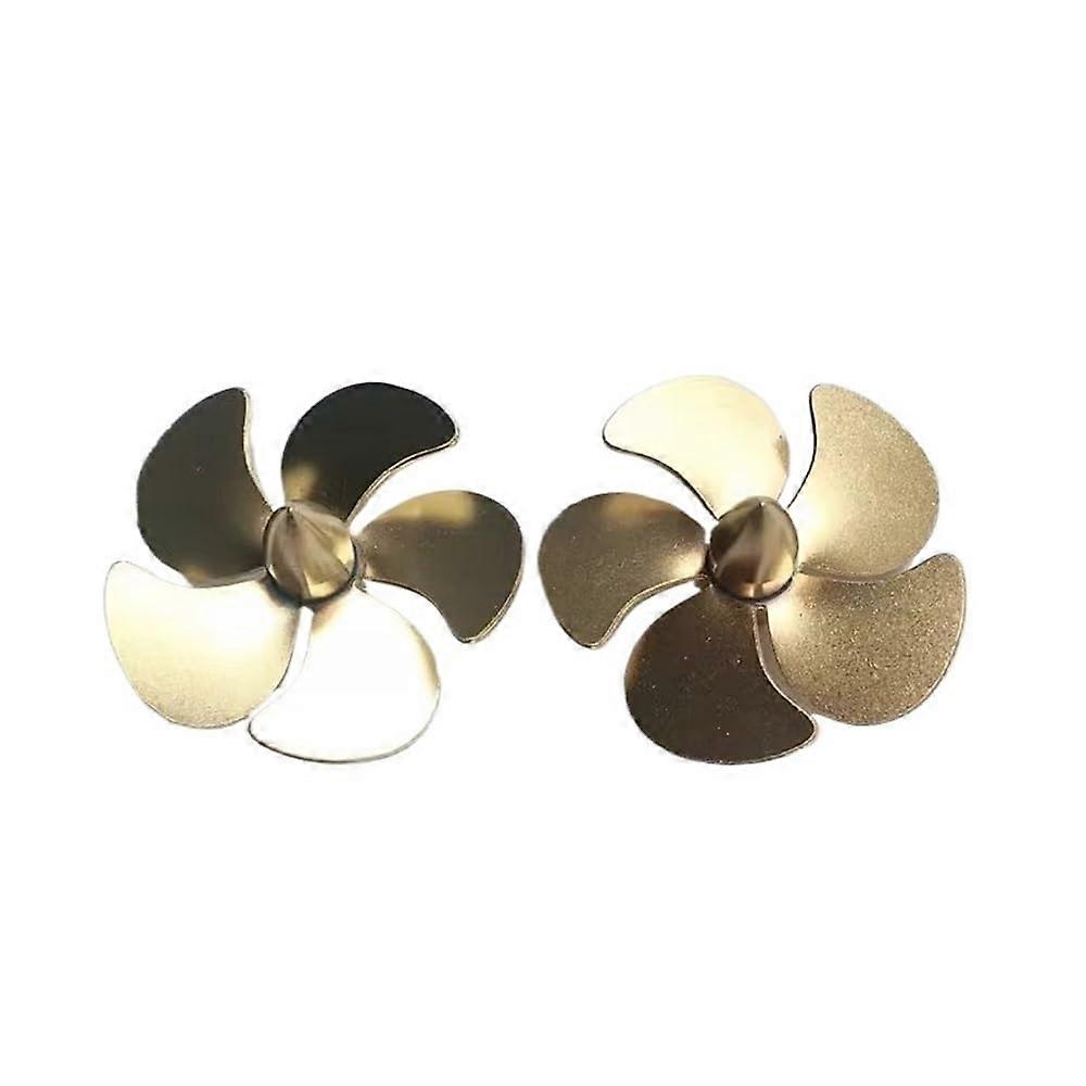 35mm FiveBlade Brass RC Boat Propeller Set for M4 Shaft, Twin Engine Thrust Design