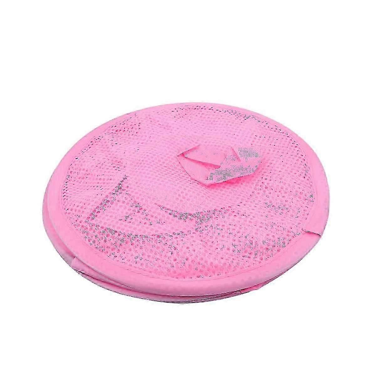 Πτυσσόμενο κρεμαστό κλουβί οργανωτών εσωρούχων καλαθιών αποθήκευσης παιχνιδιών πλέγματος ροζ