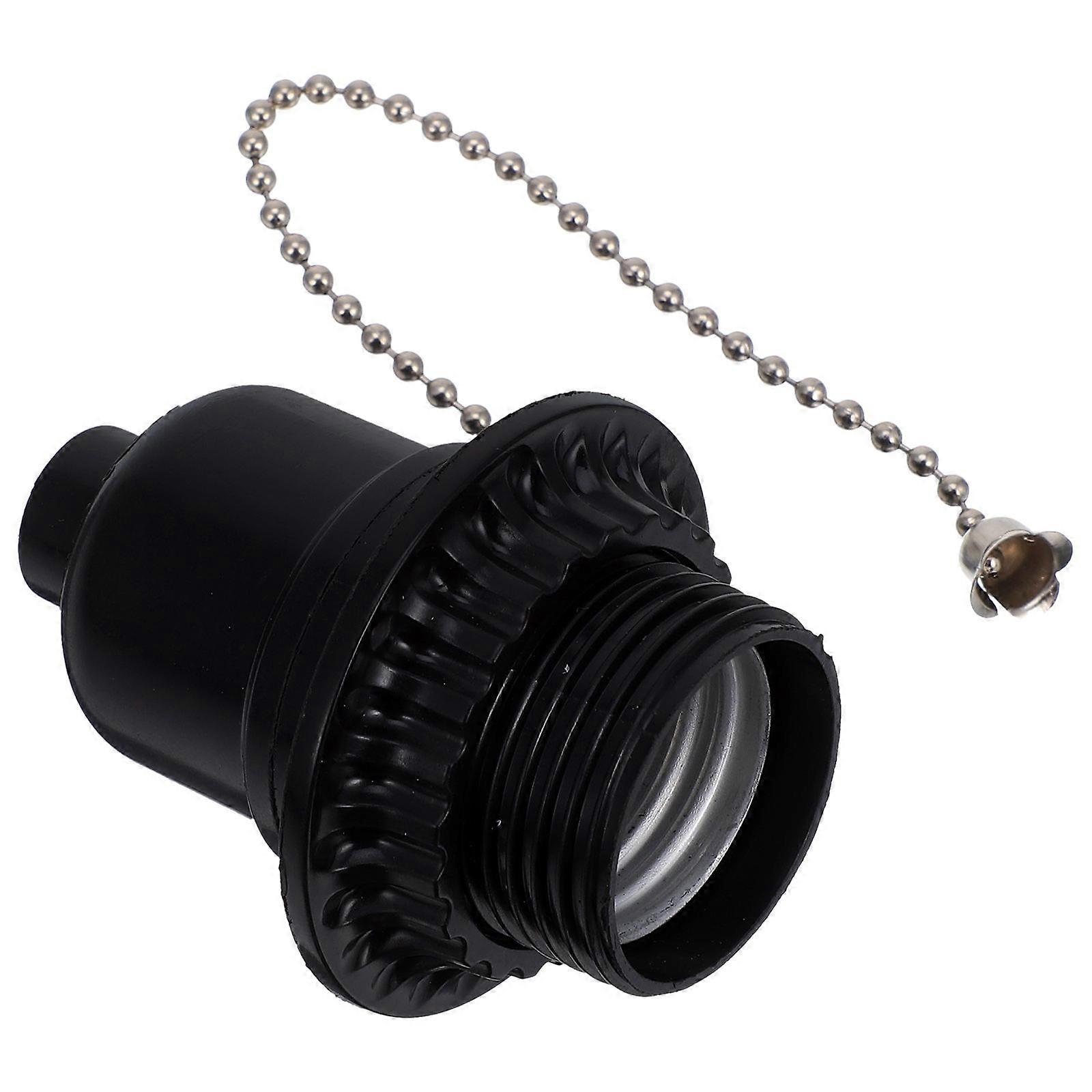 Black Pull Chain Light Socket E26 for Light Control Function with Durable Metal