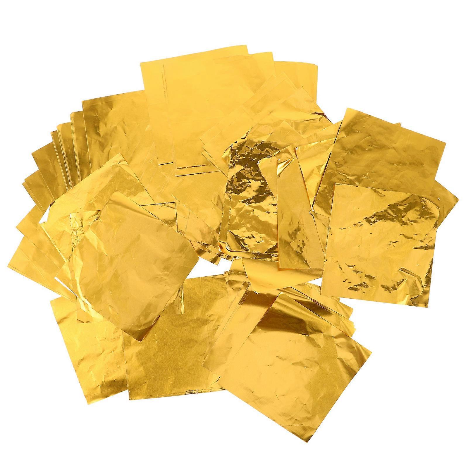 Golden Chocolate Aluminium Foil Packaging Paper for Candy Wrapping 100Pcs