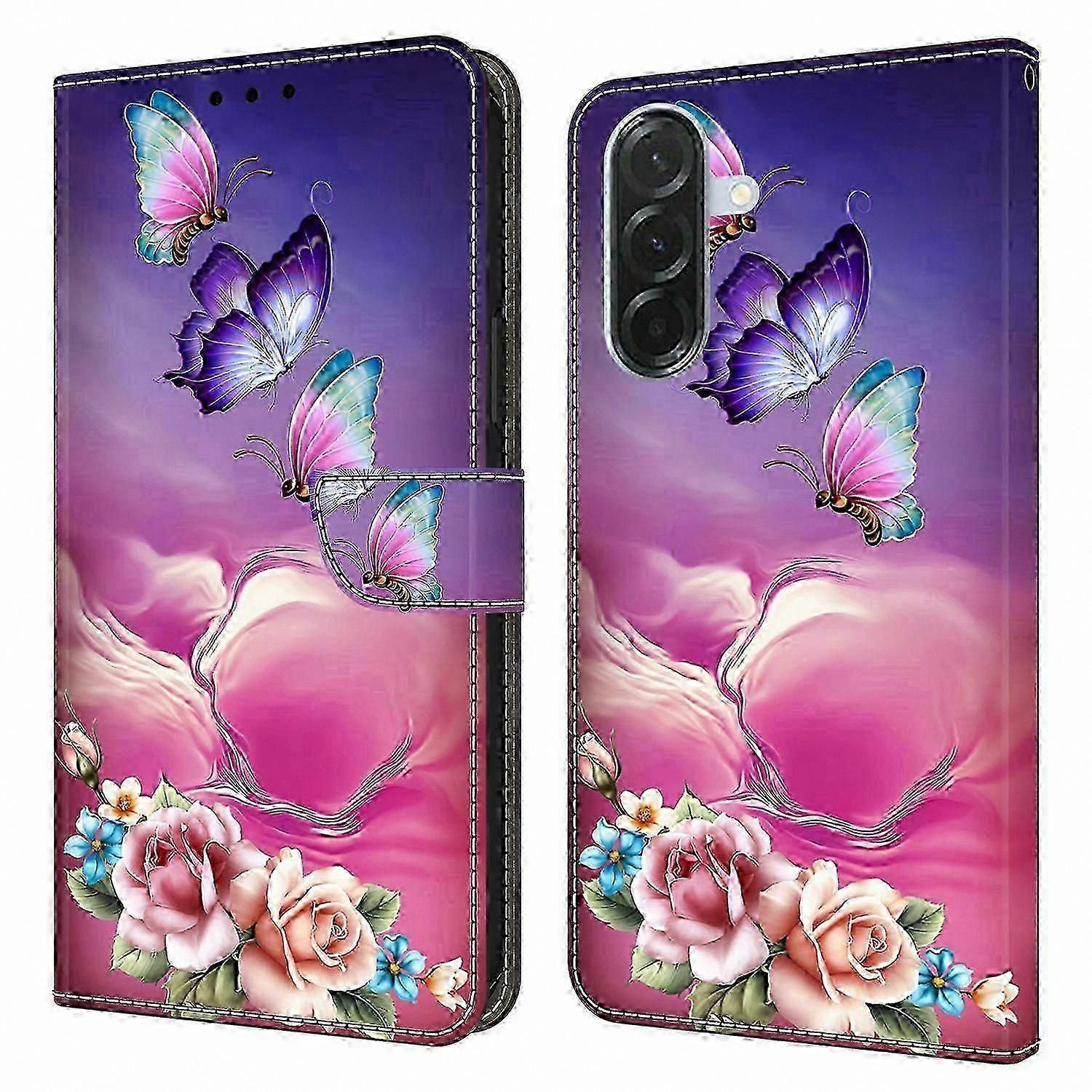 Wallet Case with Pattern Printing for Galaxy A16 5G/4G - Leather Flip Cover with Stand Function