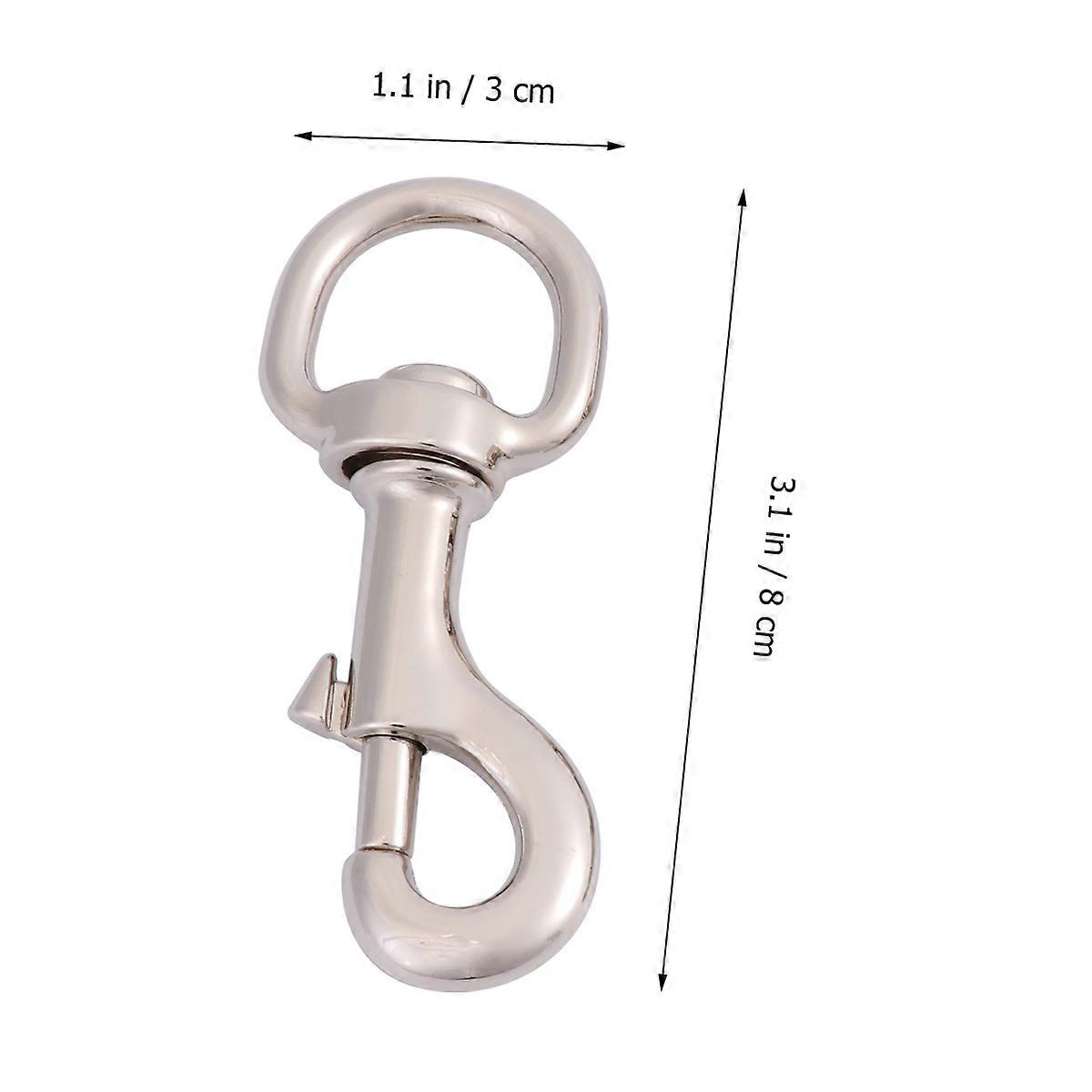 Pet Collar Hooks Practical for Traction Rope Use 2Pcs with Swivel Joint Alloy