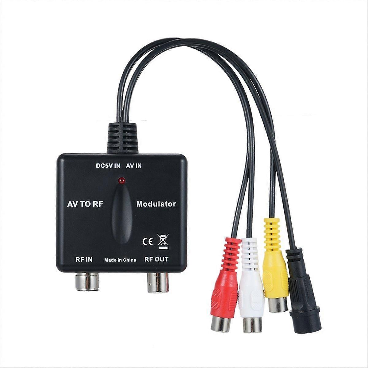 Mini RF Modulator AV to RF Modulator Output NTSC CH3 Channels