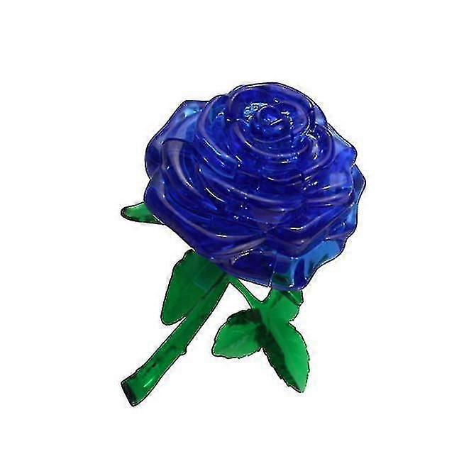 3d Self-installed Rose Crystal Building Block ,diy Puzzle Educational Jigsaw Toy