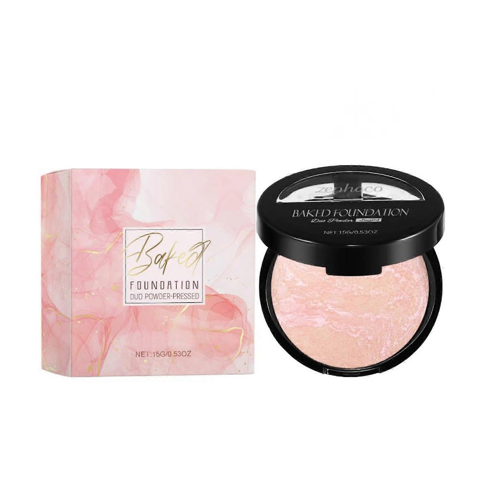 Oil Control Powder Foundation Matte Pressed Compact for Mature Skin Buildable Coverage Natural 07