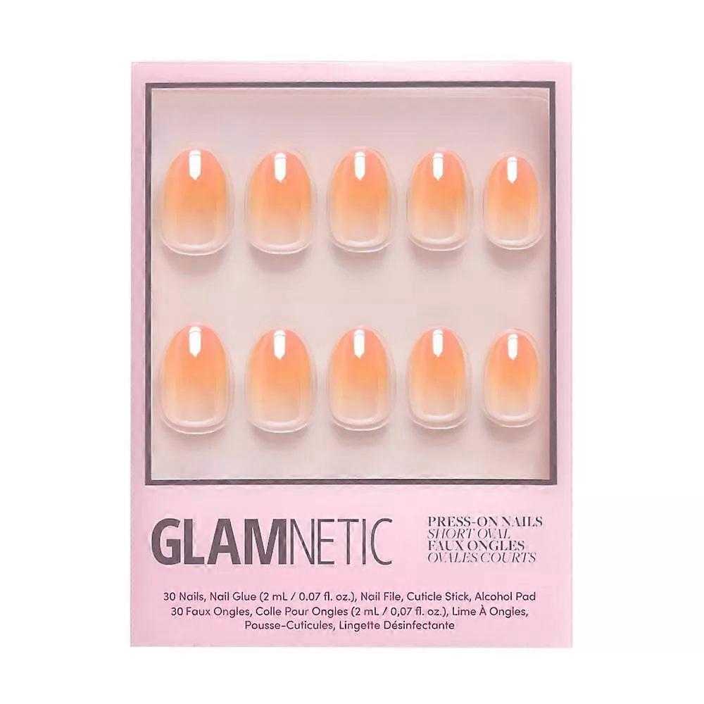 Glamnetic Candy Corn Orange Ombre Short Oval Press-on Nails - 30 Ct