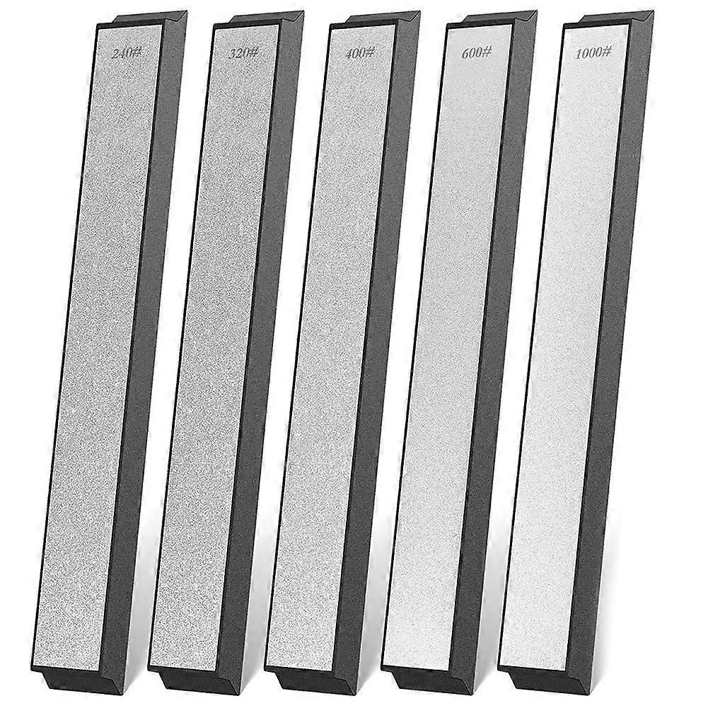 Diamond Sharpening Stones Set Fixed-Angle Cutter Sharpener, 240/320/400/600/1000 Knife Sharpener Stone for Kitchen