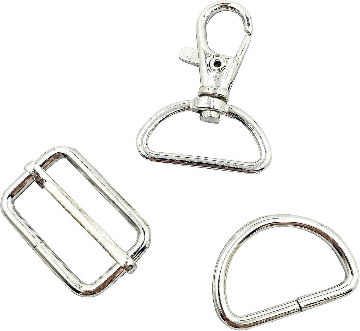 75Pcs Purse Hardware for Bag Making - Swivel Snap Hooks,D Ring and Slide Buckle
