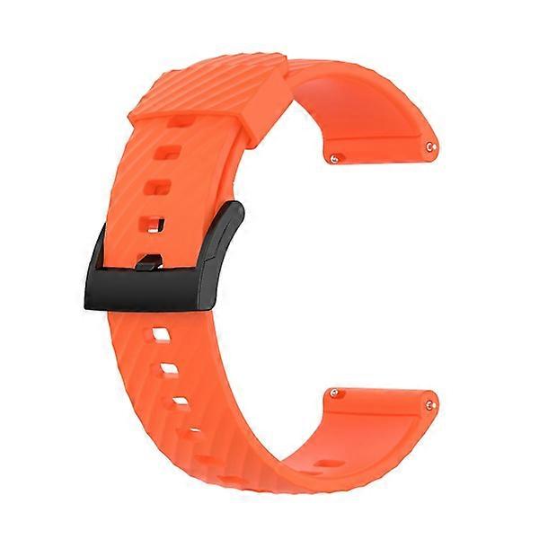 for Suunto 7 solid color silicone watch strap-Perfet Orange 0