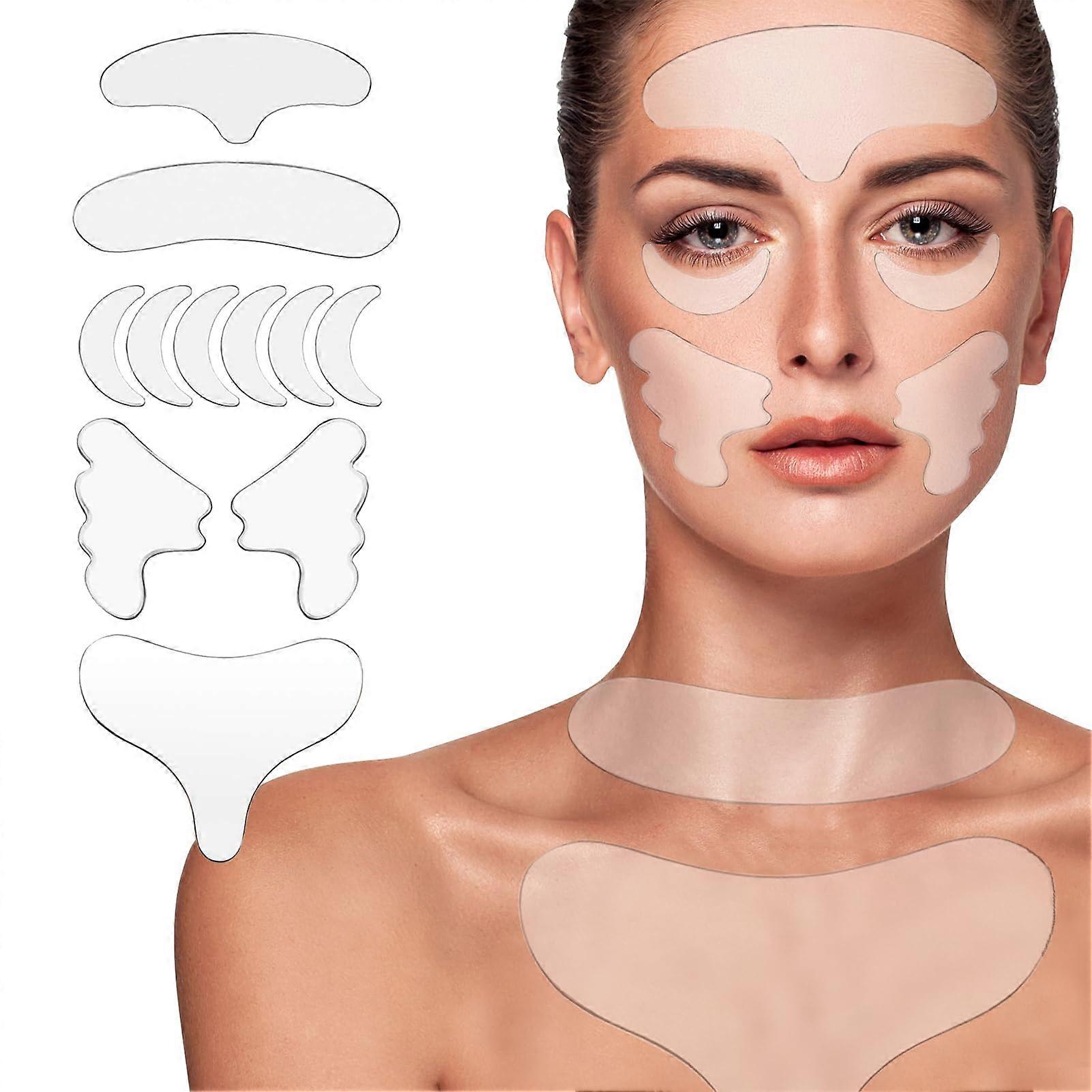Silicone Wrinkle Patches 11 Pcs Anti Wrinkle Face Pads MultiArea Overnight Wrinkle Reduction