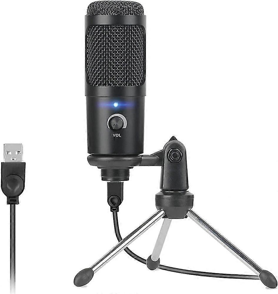 Professional Studio Microphone Usb Wired Condenser Karaoke Mic Computer Microphones Shock Mount+foam Cap+cable For Pc Notebook