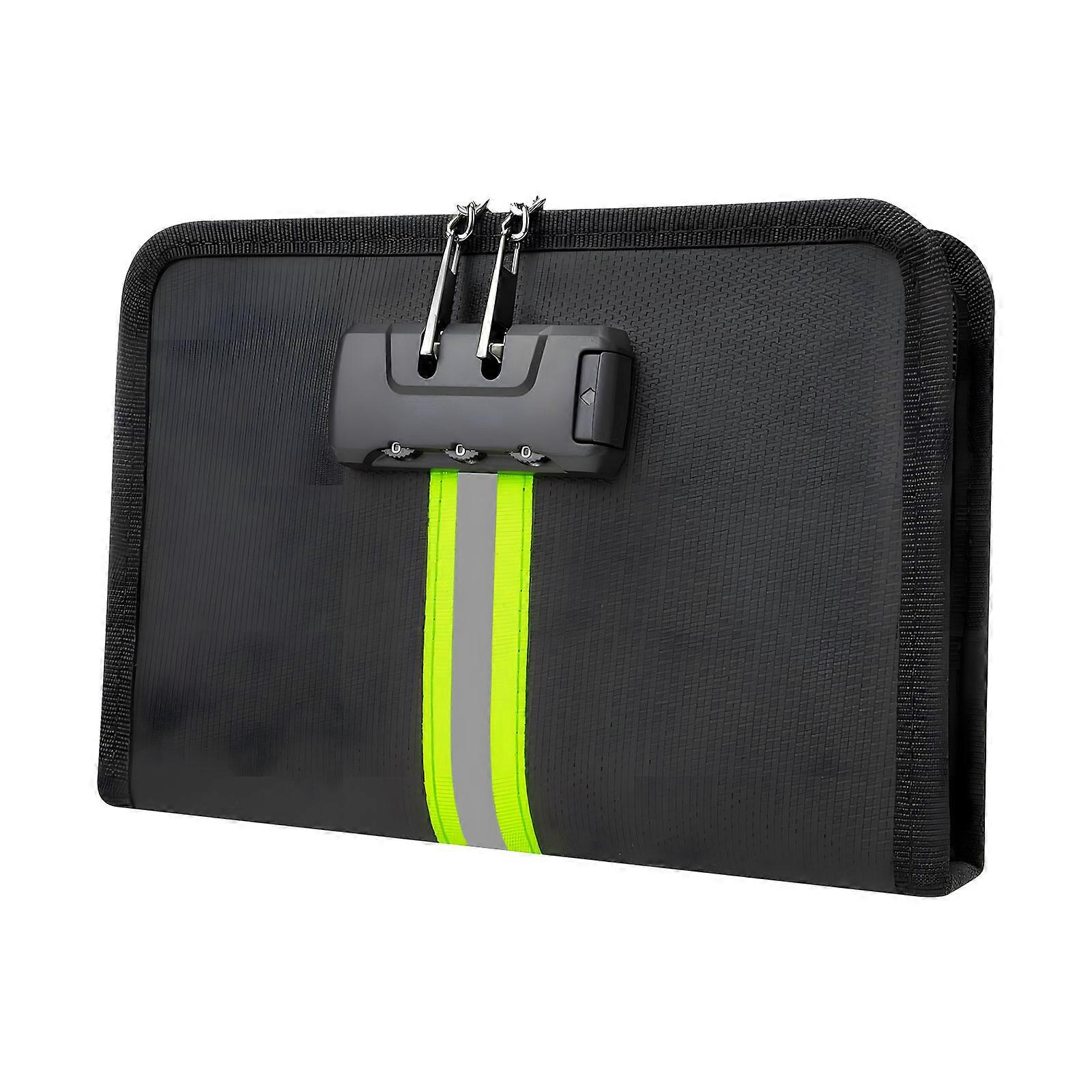 Multiple Functional Nonflammable Storage Bag Secure Passcode Security Impermeable Slide Permanent For Telecommute Travel Use  M