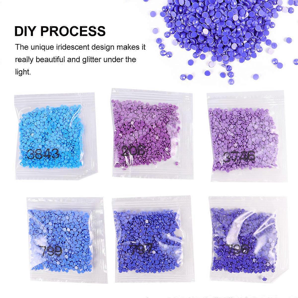Resin Cabochons Round Cabochons for Cross Stitch 60Pcs Rhinestone Set