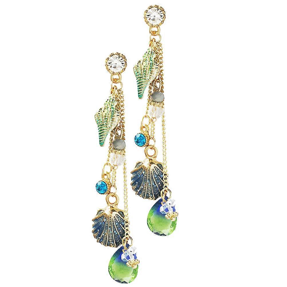 Creative Ear Pendants Shell Conch Ear Studs for 1Pair Summer Wear