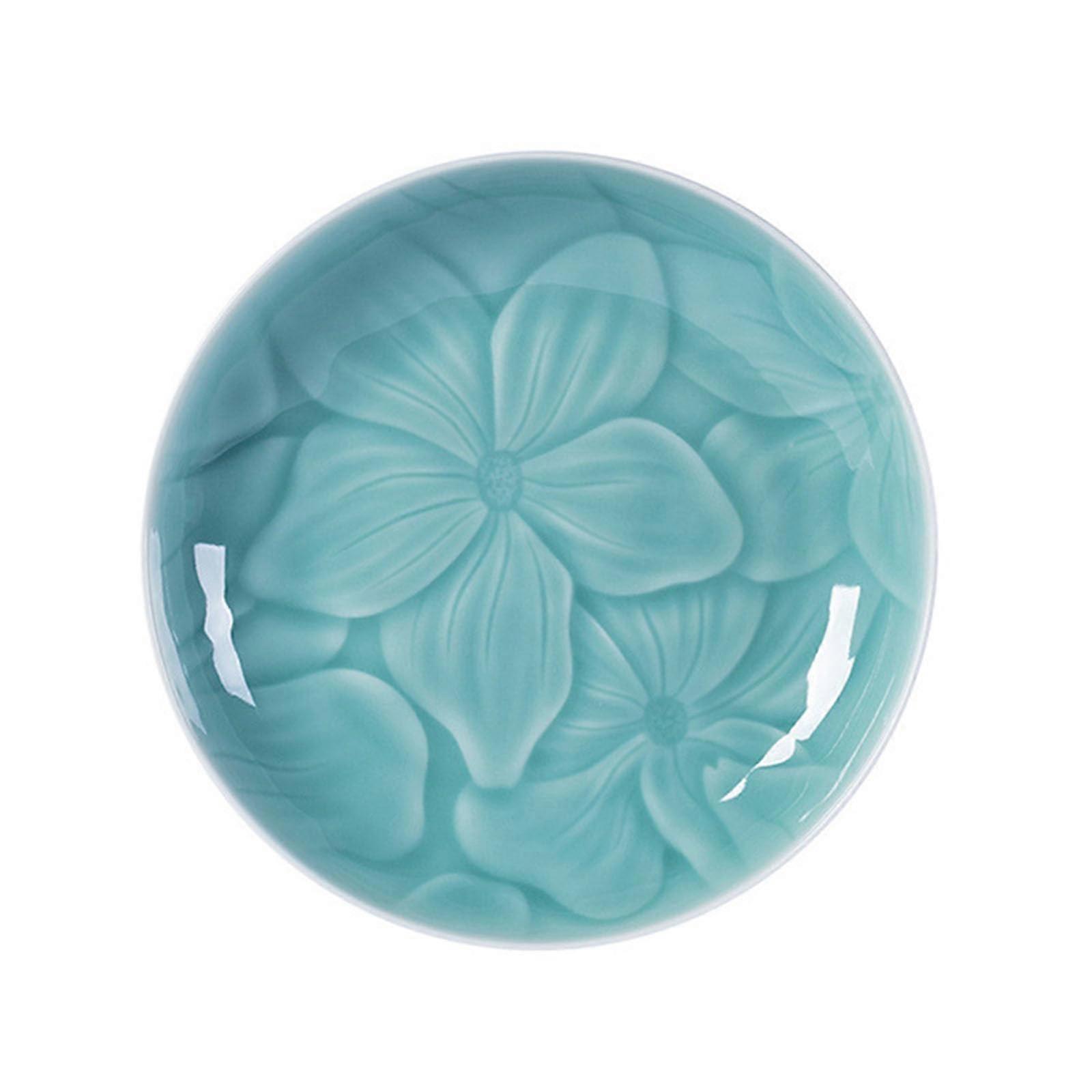 Ceramic Dinner Plates Smooth Glazed Microwave Dishwasher Safe Stackable 17.5cm Round Dinnerware Set