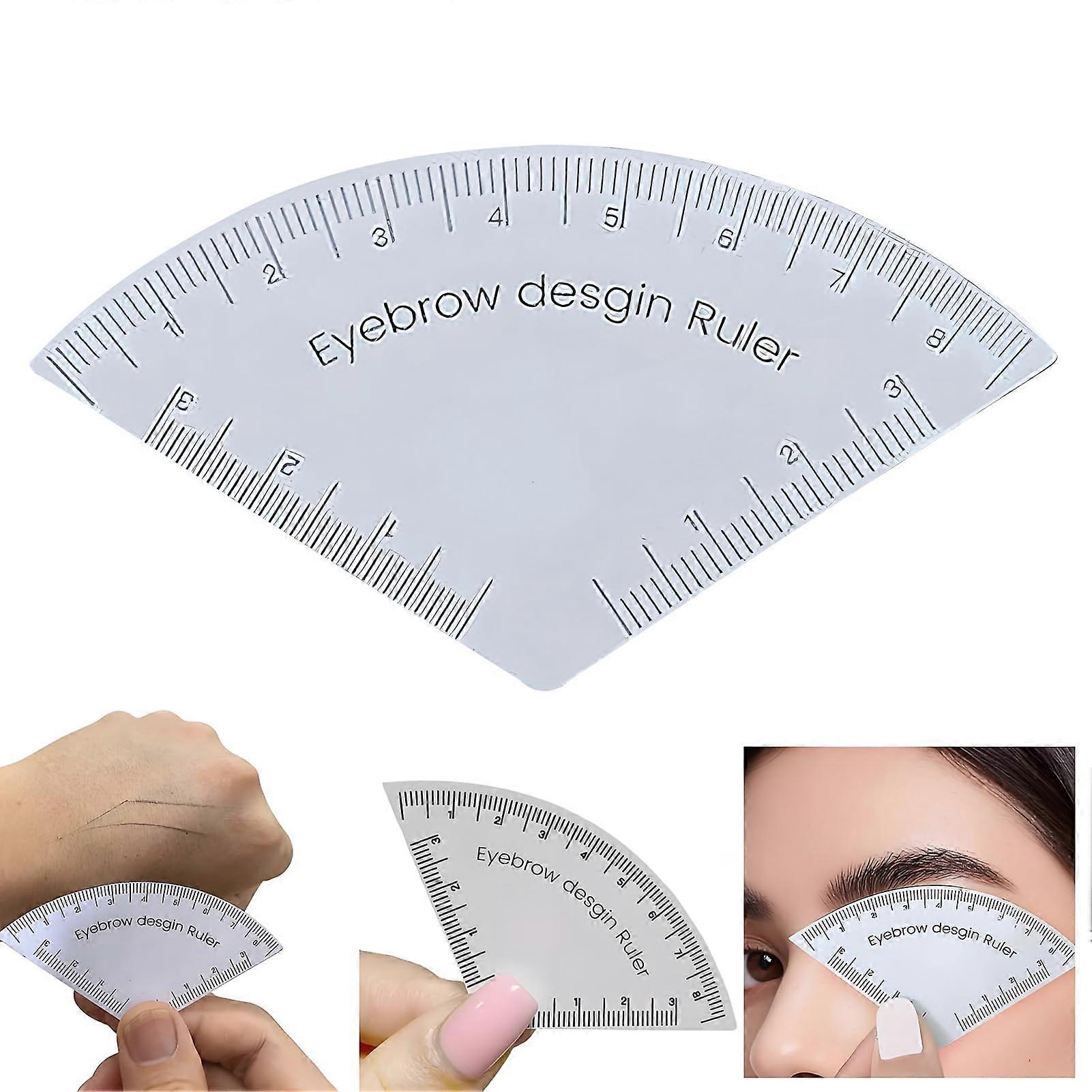 Eyebrow Mapping Ruler 2Pcs Reusable Brow Measuring Tool for Precise Symmetry and Easy Alignment