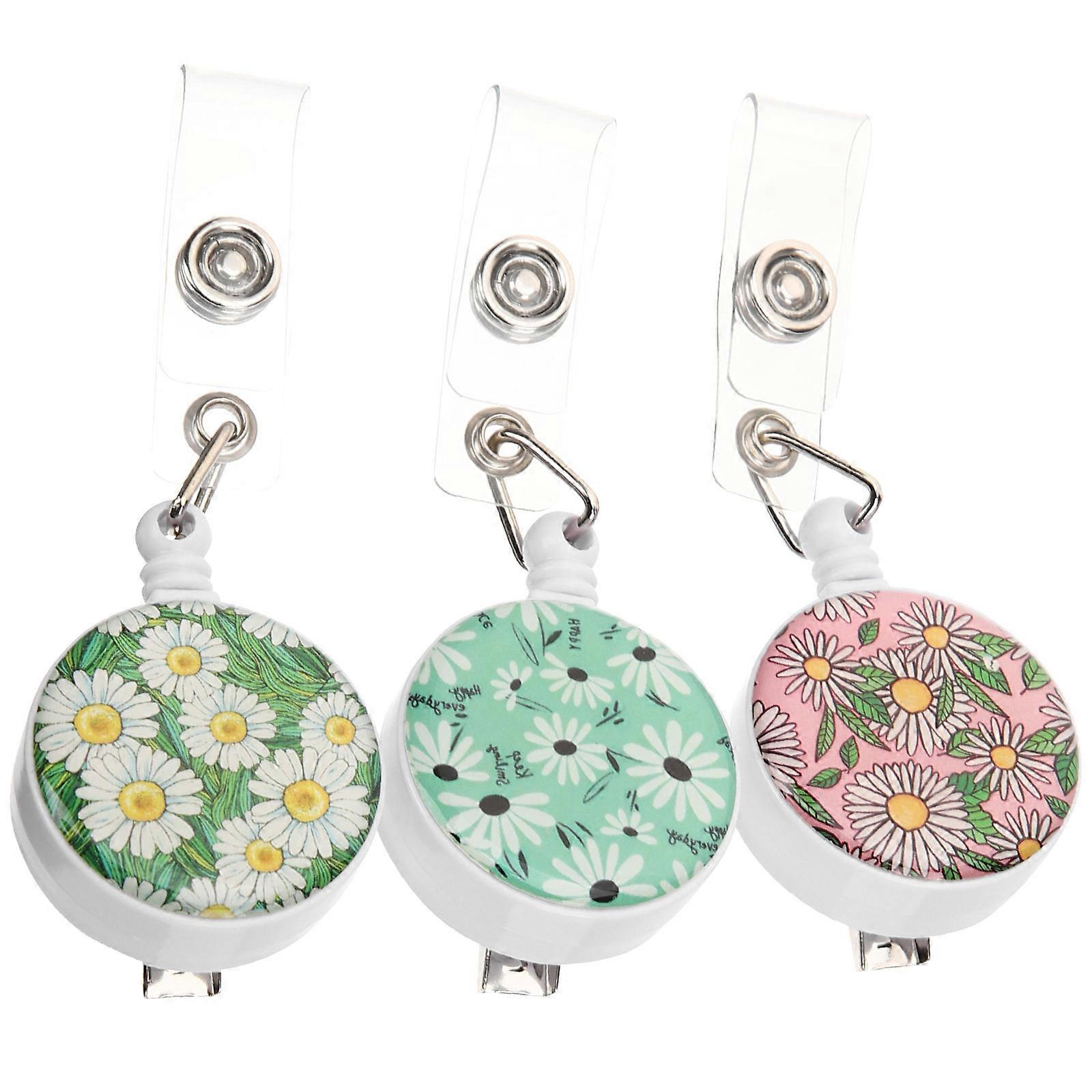 Name Tag Holder Rotating Badge Clips for Daily Use 3Pcs Set