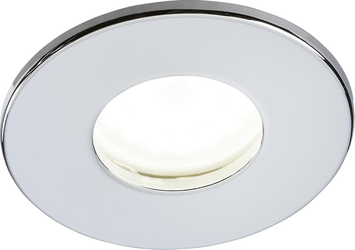 Fixed GU10 Fire-Rated Downlight - Chrome 230V IP65 35W