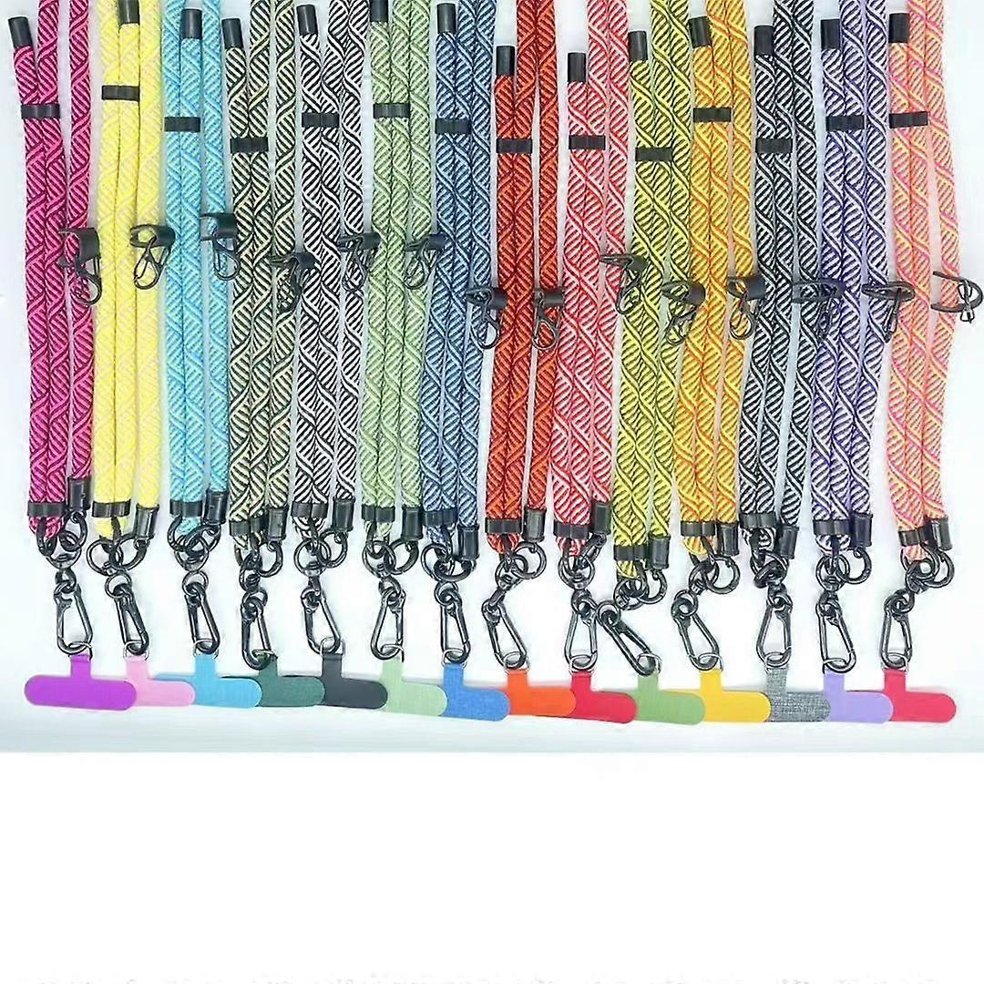 8mm Thick Phone Lanyard Crossbody Adjustable Strap Twill Pattern with Tether Tab,Total Length:120cm