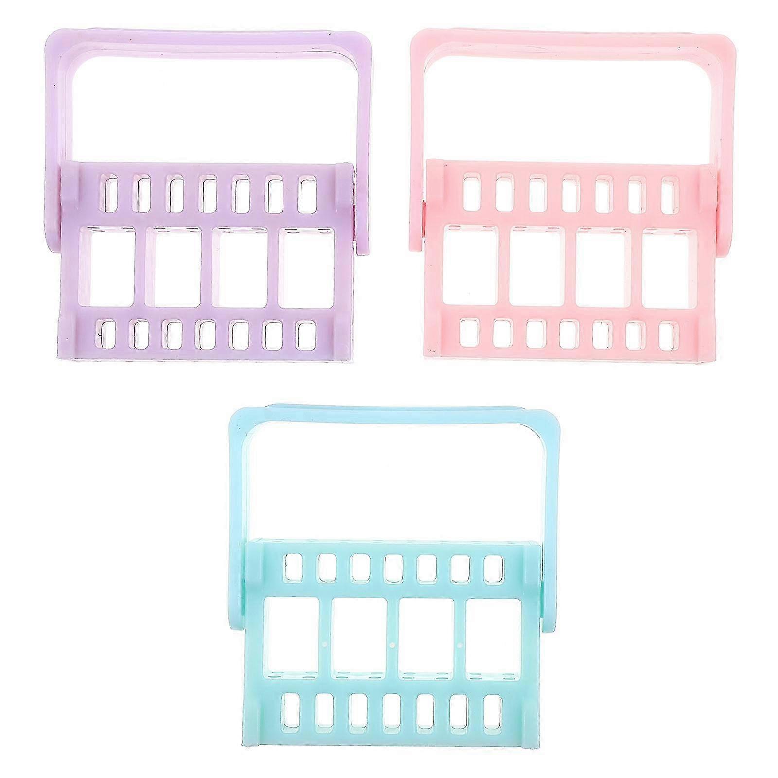 Multiple Hole Grinding Shelf for 24Pcs Nail Drill Bit Storage Organizer