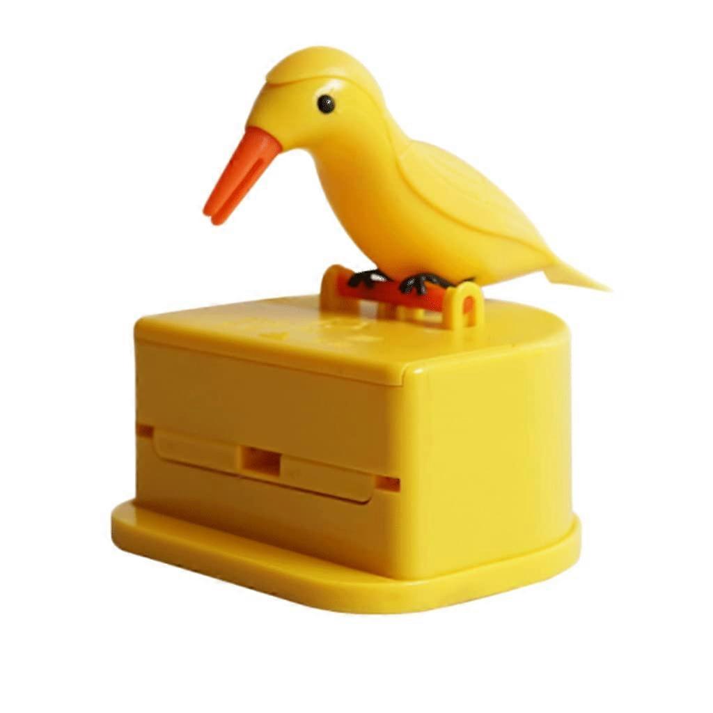 Automatic Toothpick Dispenser Large Capacity Plastic Bird Design NonSlip Base for Home and Office