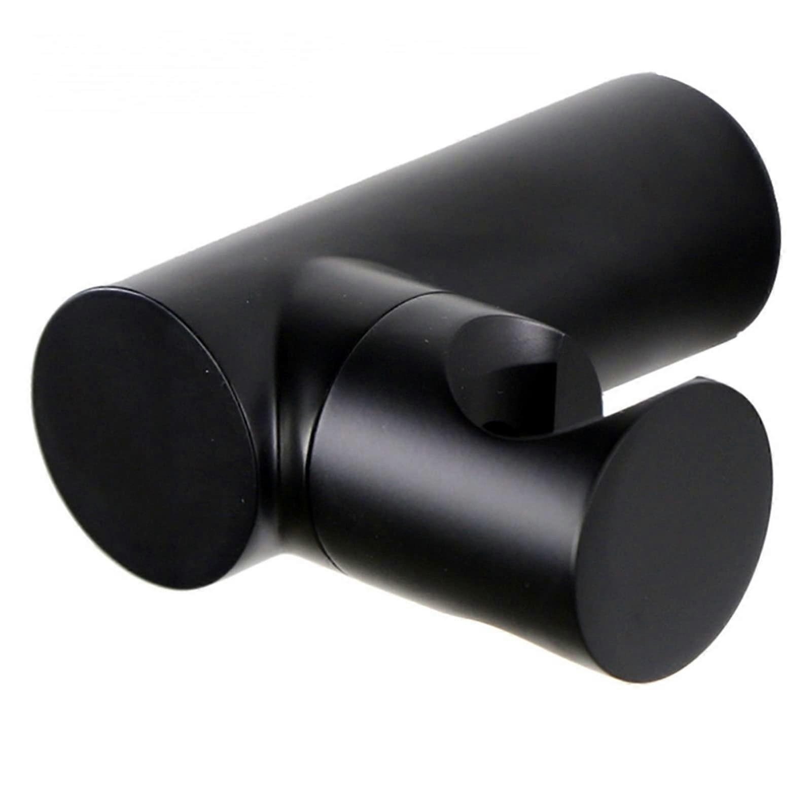 Shower Head Holder Wall Mounted Black Brass Adjustable Bracket for Bathroom Secure NonSlip