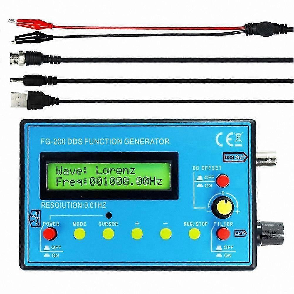 DDS Function Generator 0.01Hz-500KHz Multi-Waveform Signal Source with Frequency Counter