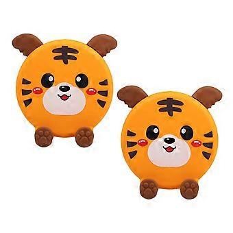 Cute Animal Phone Stand for Desk 2 Pack, Foldable Adjustable Holder for Kitchen and Office