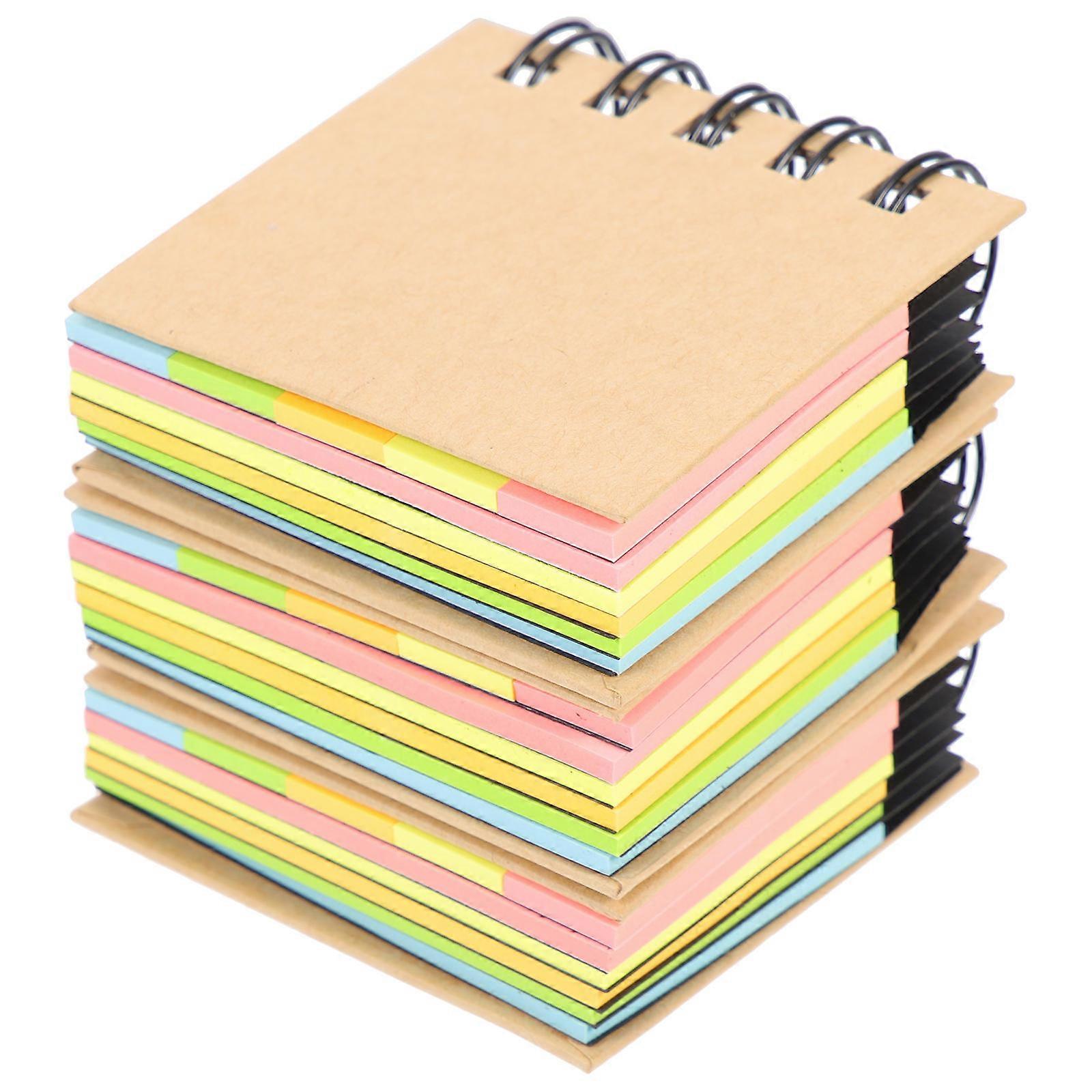 Portable Coil Notepad Compact Multi-Function Note Pads for Writing Use 3Pcs
