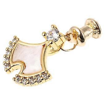 Watch Strap Ornament Delicate Design Leaf Shape Golden Silicone and Alloy for Watchband 1Pack