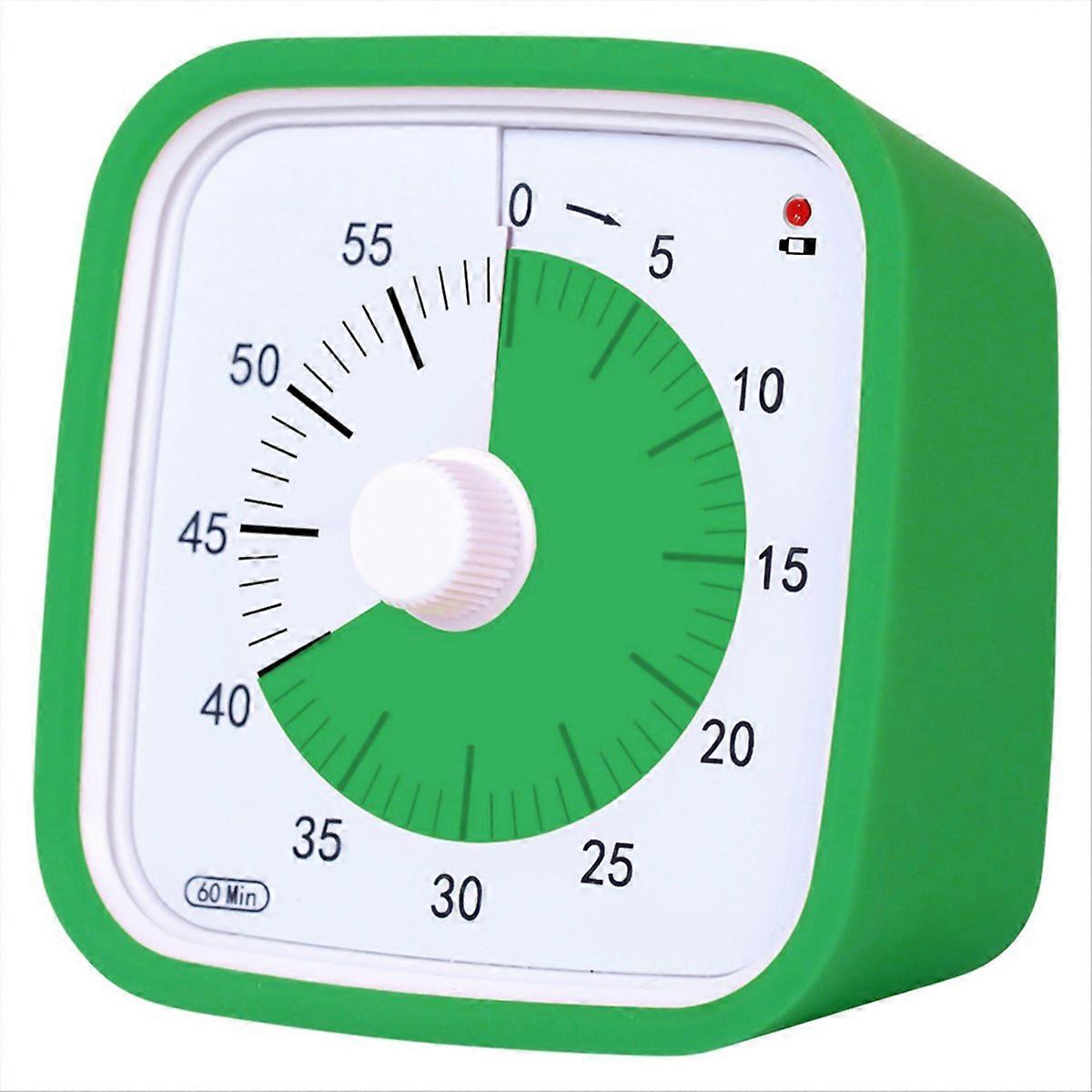 Green Children Study Manual Visual Timer Alarm Clock Kitchen Timer