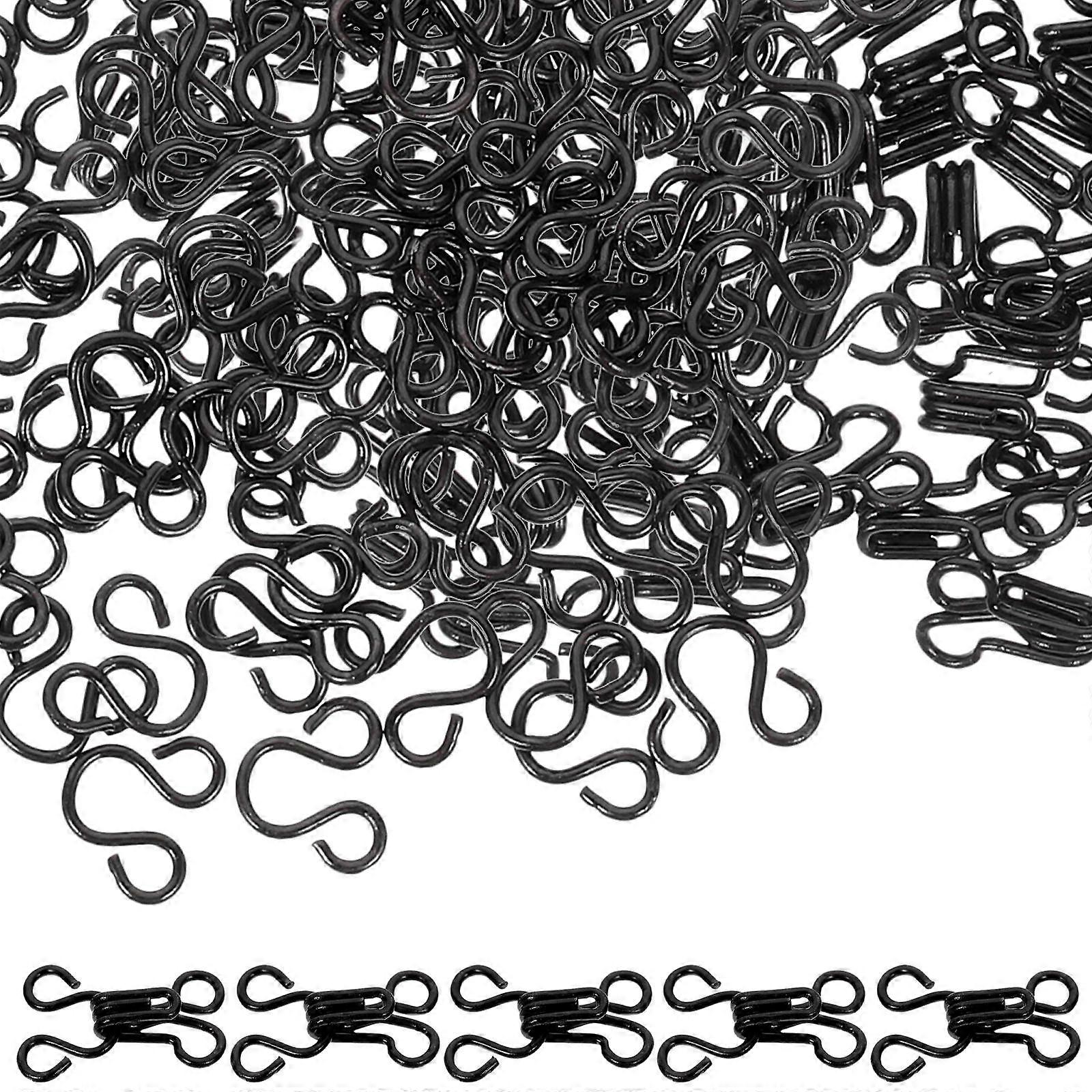 Copper Spring Collar Hook Eyes Closure Hooks for Clothes with 200Pcs