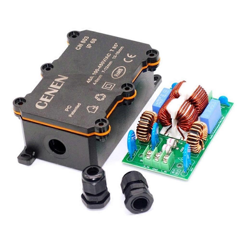 110V 220V AC Filter External -Anti-Interference AC Power Filtering Board 20A with Shell