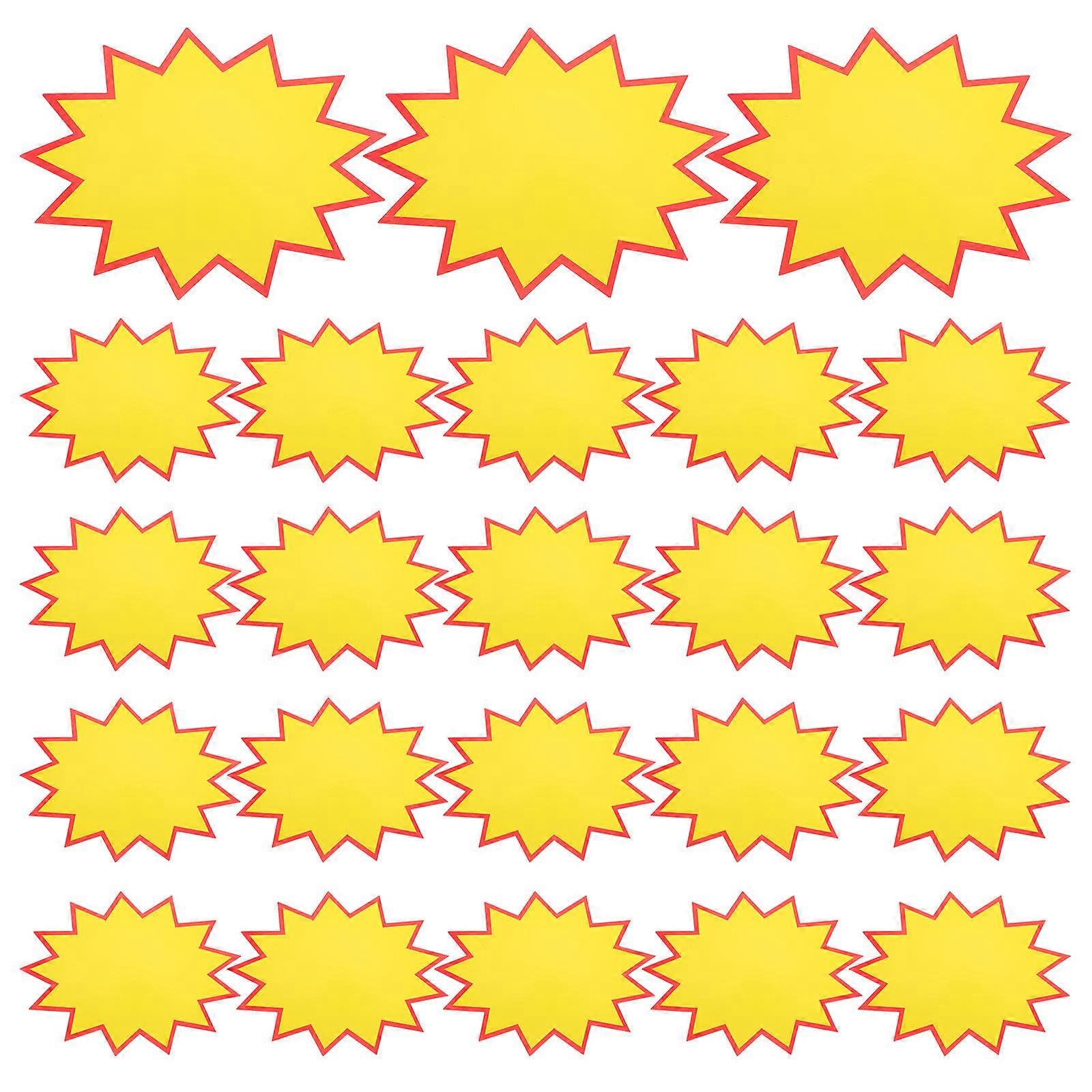 Blank Advertising Paper Explosion Sign for Marking 30Pcs Multi Colored Set