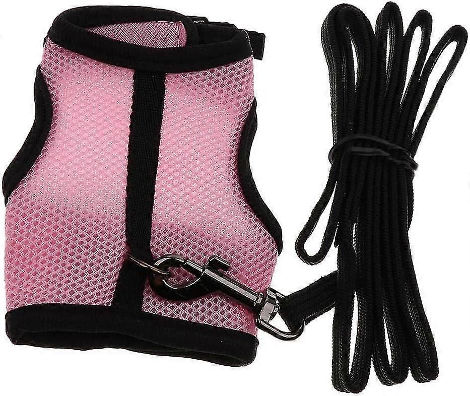 Rabbit Harness Leash Adjustable - Pink S